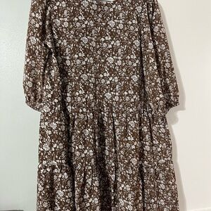 Pink Lily Chocolate Floral Dress